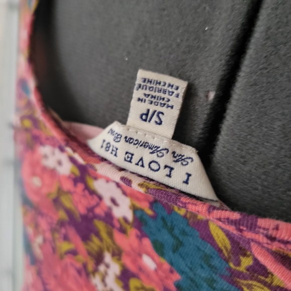 Hollister Floral Fit and Flare Mini Dress - Pink and Blue Women's Size Small - Picture 7 of 8